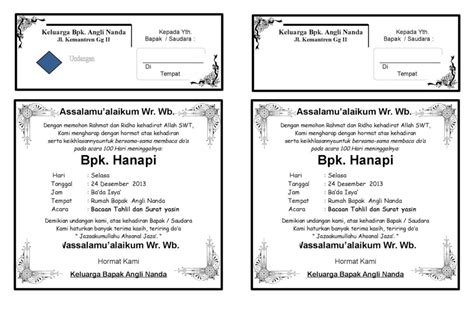 Download Undangan 40 Hari Siap Edit - Edumi ID