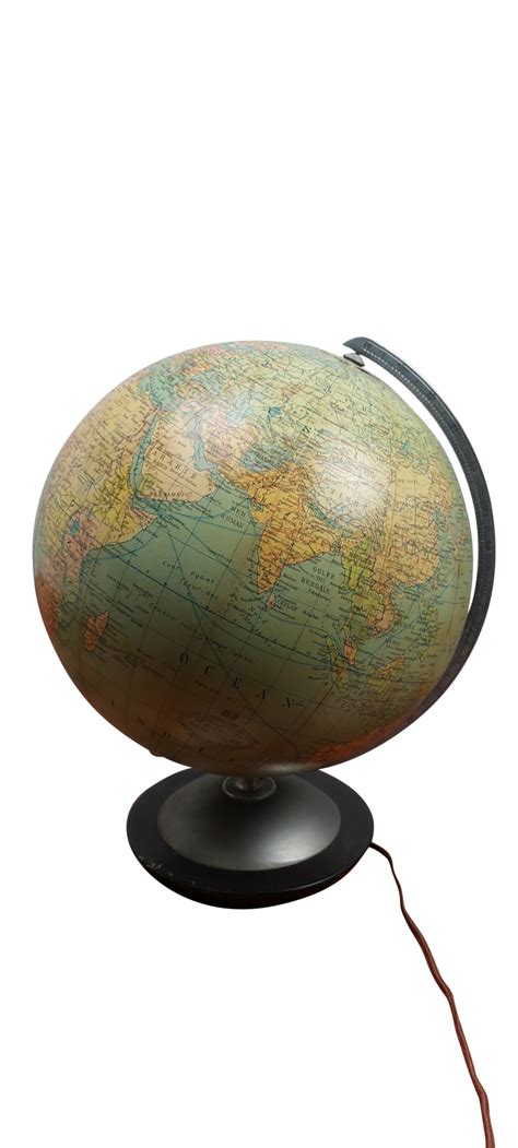 Globe Wereldbol In Glas Paul Oestergaard Originele Stekker En Schakelaar Columbus Verlag