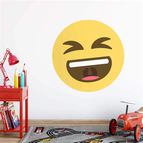 Muursticker Emoji Smiling Face Wall Art Nl