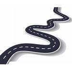 Road Winding Clip Map Isolated Curved Template