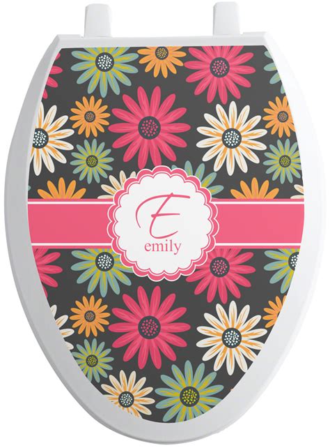Daisies Toilet Seat Decal Elongated Personalized Youcustomizeit