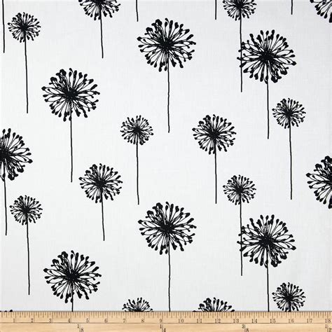 Premier Prints Dandelion Whiteblack Fabric 54 From 763
