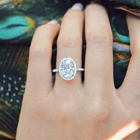 Oval Diamond Halo Engagement Ring Ascot Diamonds Beautiful