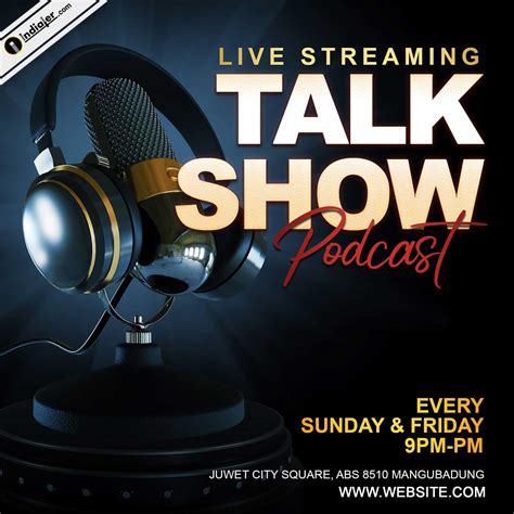 Free Download Talk Show Podcast Poster Template PSD - Indiater