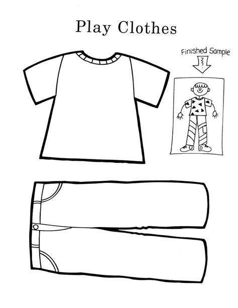 To print the coloring page Clothes Coloring Pages Cool pre k worksheets for children ...