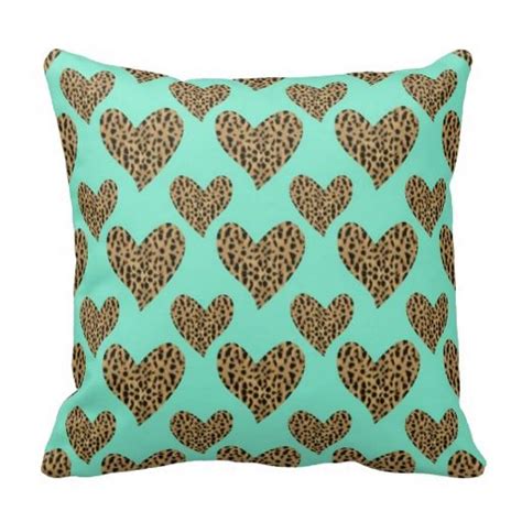 Panther Pattern Hearts Pillows Heart Pillow Decorative Throw Pillows