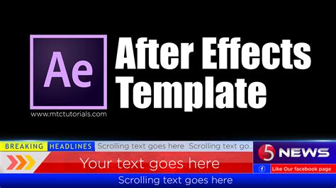 Download After Effects LowerThird Template For News - MTC TUTORIALS