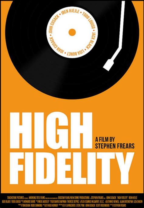 High Fidelity 2000 Minimal Movie Poster By Polar Designs