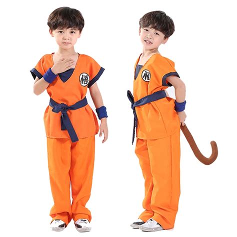 Dragon Ball Z Clothing Suit Son Goku Cosplay Costumes Top Pants