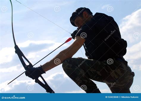 Soldier With Bow And Arrow Stock Photo Image Of Soldier 53423848