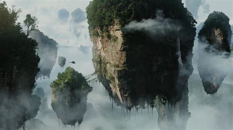 Floating Islands In The Mist On Pandora From Avatar Desktop Wallpaper