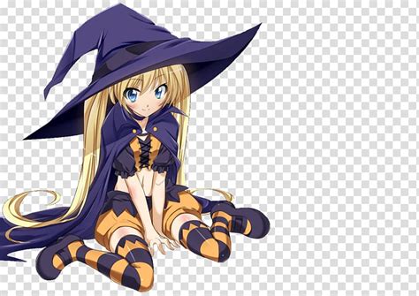Anime Witchcraft Drawing Halloween Witch Transparent Background Png