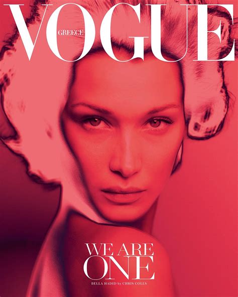 bella hadid covers vogue greece april 2020 by chris colls fashionotography