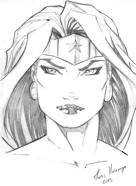 Wonder Woman Warmup Sketch By Marc F Huizinga On Deviantart