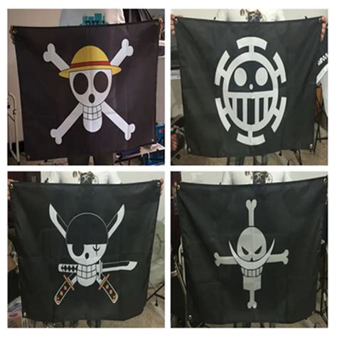 60cmx90cm High Quality One Piece Luffy Flag Jolly Roger Pirate Flag