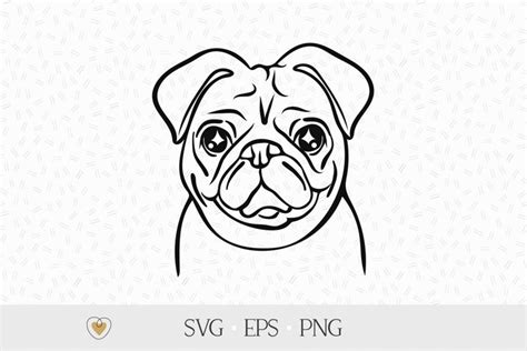 Pug Svg Dog Face Svg Pug Png Svg Files For Cricut