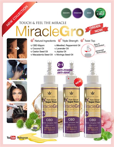 Miracle Gro Hair Grow Oil Strong Healthy Growing Hair Anti Itching
