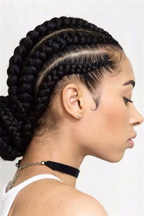 black natural hairstyles cornrows