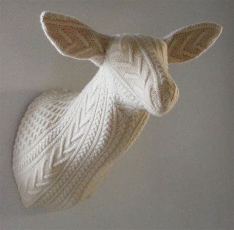 My bison is a super fun knit and the pattern includes a giant and mini version of the head. The Toast: Sweaters, recycled.