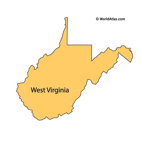 State Of West Virginia Map World Map