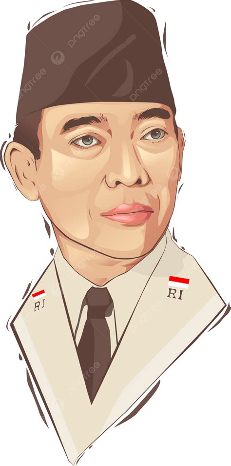 Gambar Bung Karno Presiden Soekarno Menutup Potret Vektor Soekarno