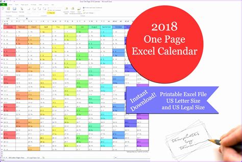 10 Excel Yearly Calendar Template 2018 Excel Templates