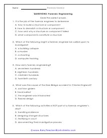 Forensic science is a way to use science to help the law and fight crime. Forensic Science Worksheets | Science worksheets, Forensic ...