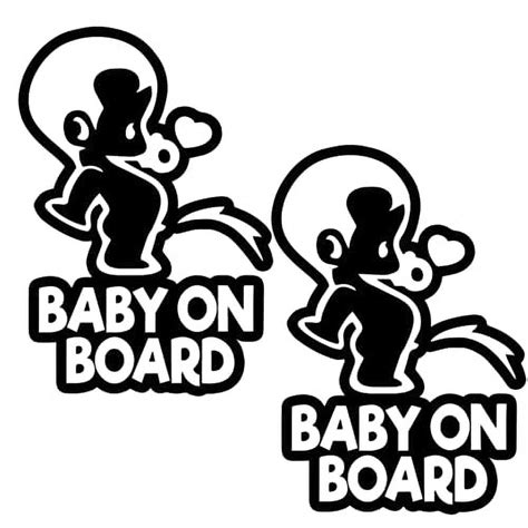 Totomo Baby On Board Sticker For Cars Funny Cute Safety Caution Decal