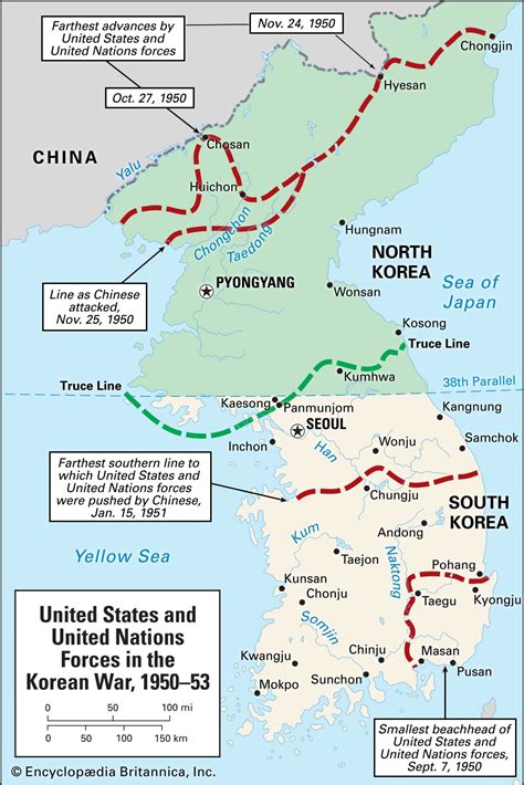 Map Of Korea During Korean War