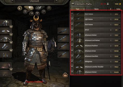 Improvised Samurai Armor Plus Extra At Mount And Blade Ii Bannerlord