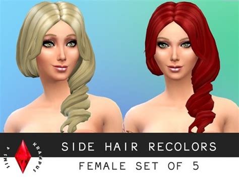 Twisted Side Hair Re Textures At Sims 4 Krampus Sims 4 Updates