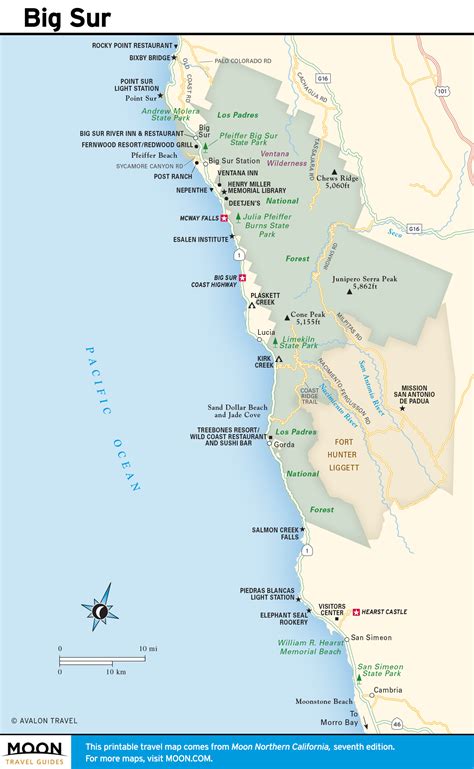 California Central Coast Beach Map