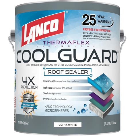 Lanco Seal Rubber Roof Coating 1 Gal Coolguard Rv Home Protect