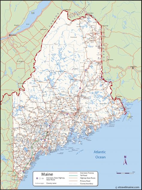 Maine Coast Towns Map