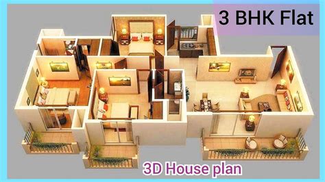 3bhkhouseplan 3 Bhk Flat Design Plan 3 Bhk Apartment Floor Plan 3
