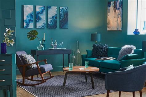 This is another great monochromatic space using shades of blue. | Monochromatic living room ...