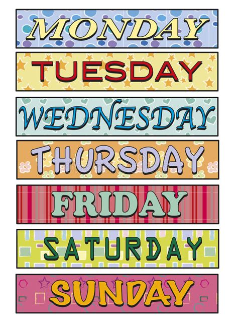 Days Of The Week Stock Illustration Illustration Of