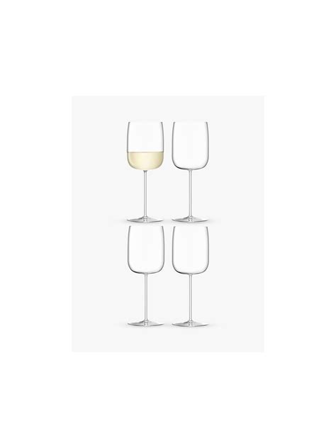 Lsa International Borough White Wine Glasses Set Of 4 380ml Clear White Wine Glasses Wine