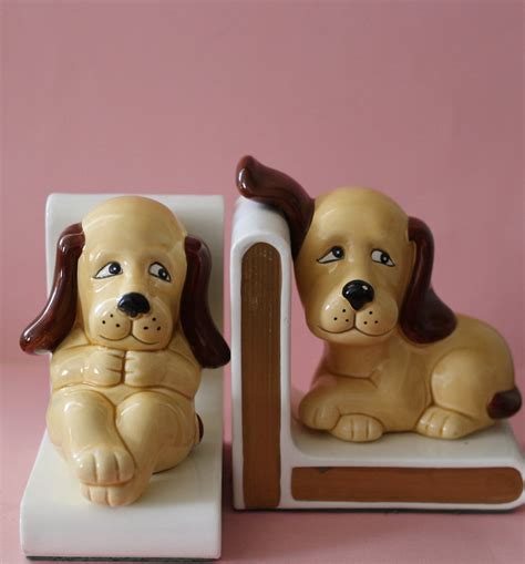 Vintage Lefton Ceramic Beagle Bookends Etsy