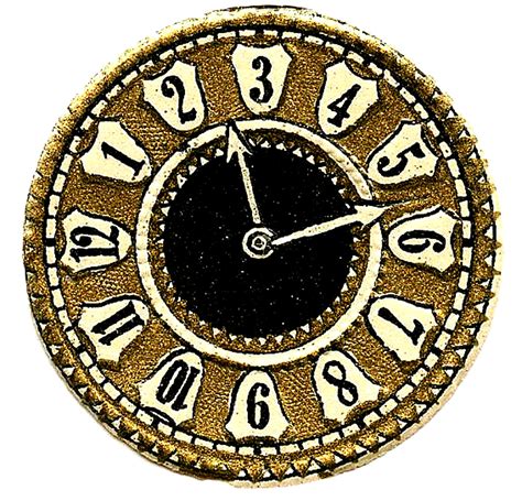 Vintage Images More Cute Clock Faces Steampunk The Graphics Fairy