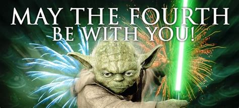 Star wars filmlerinde geçen may the force be with you cümlesiyle arasındaki kelime oyunu nedeniyle 4 mayısta sıkça kullanılan bir cümledir. Happy International Star Wars Day | Daily Vowel Movements