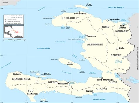 Большая подробная административная карта Гаити Гаити большая