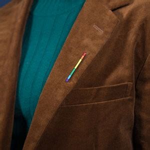 Rainbow Rod Pin Subtle Pride Accessory LGBT Lesbian Gay Bisexual Trans
