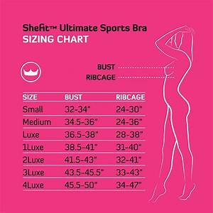 Shefit Sports Bra Size Chart Sports Bra Sizing Sports Bra Bra