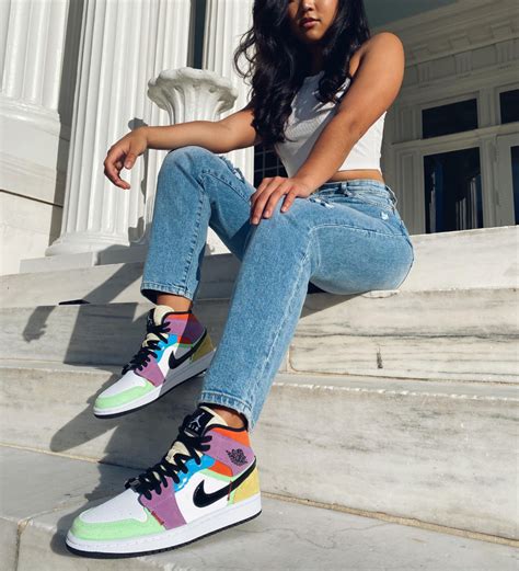 Sneakers Release Air Jordan 1 Mid “lightbulb” Multicolor Jordan Outfits Womens Jordan