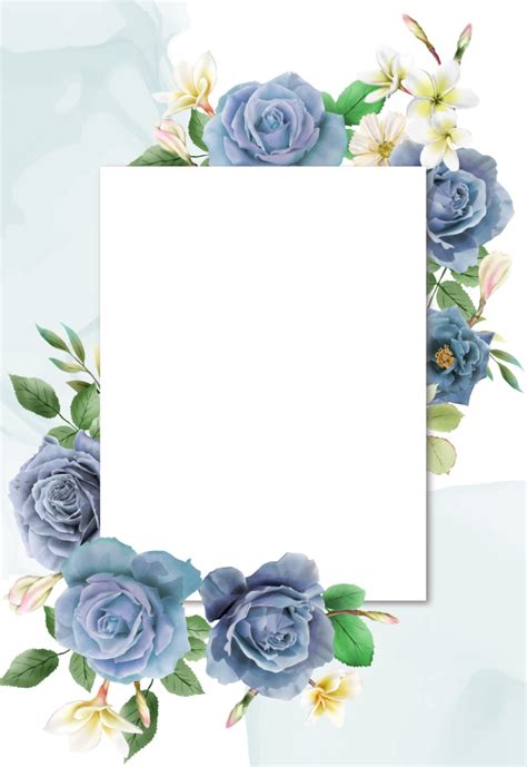 Floral Royal Blue Wedding Background Design Png 237 Download