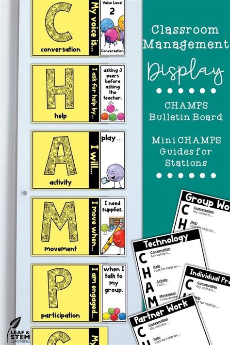 Teach Positive Behavior Expectations Using Champs Printable Posters For