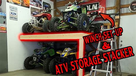 Diy Atv Storage Stacker Winch Set Up Option Save Tons Of Money