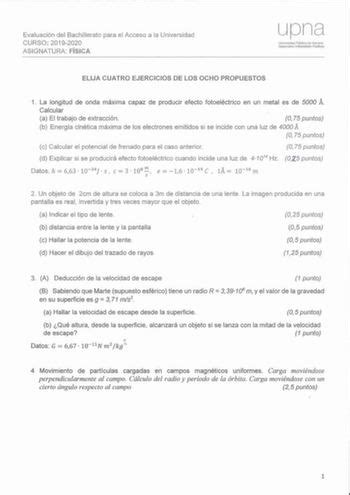 Se acordă zece puncte din. 📄 Examen de Matemáticas II de Navarra (EvAU de 2020 ...