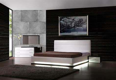 What is contemporary bedroom furniture? Infinity - Contemporary Platform Bed with Lights buy from ...